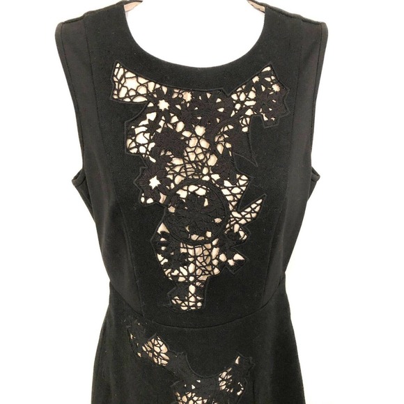 Tibi Dress Sheath Black Silk Lined NWT Wool Dress D3 - Picture 4 of 7